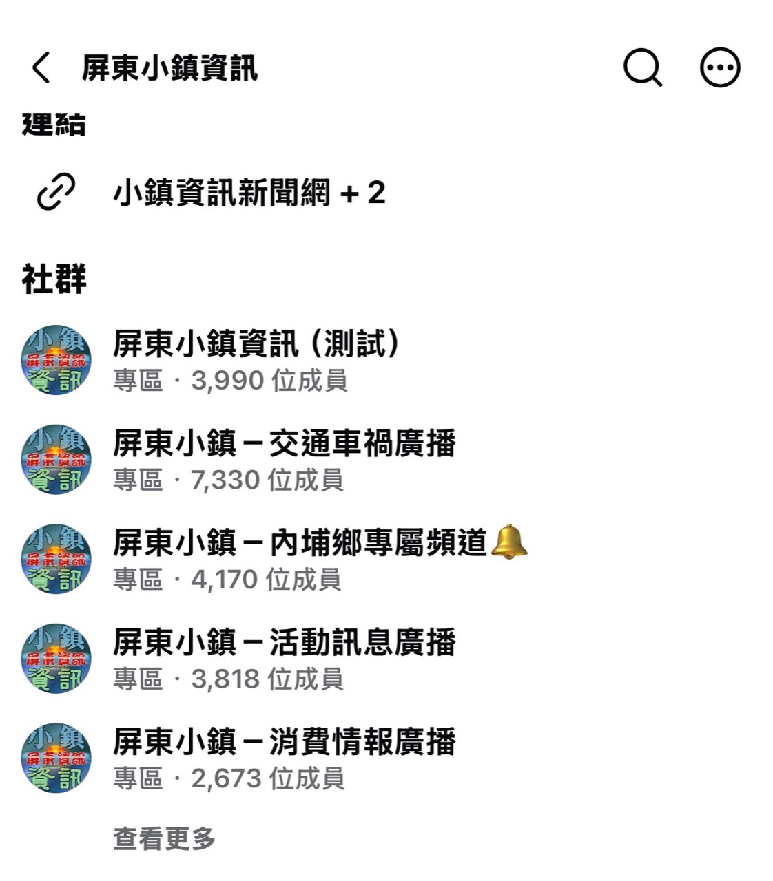 屏東小鎮資訊 Facebook 粉專社群頻道入口位置